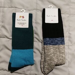 Paul Smith Men's Socks - Teal, Blue, Black, and Gray